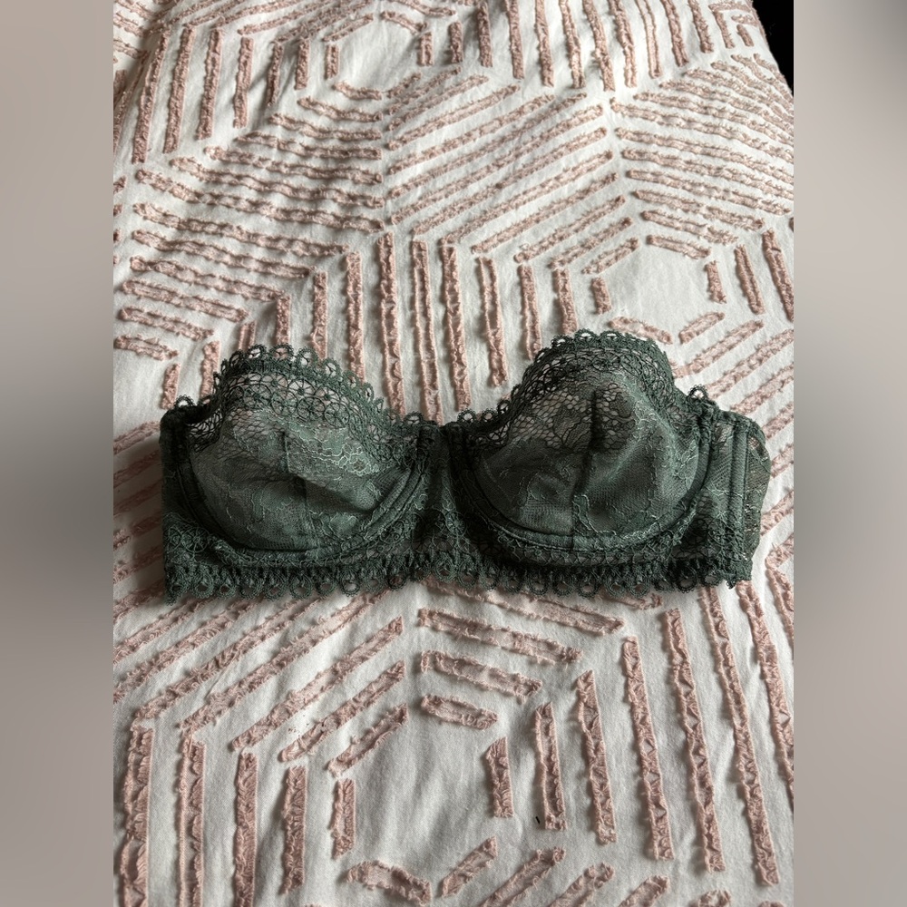 Victoria's Secret Very Sexy Dark Green Unlined Strapless Bra Size 34C - Picture 5 of 8